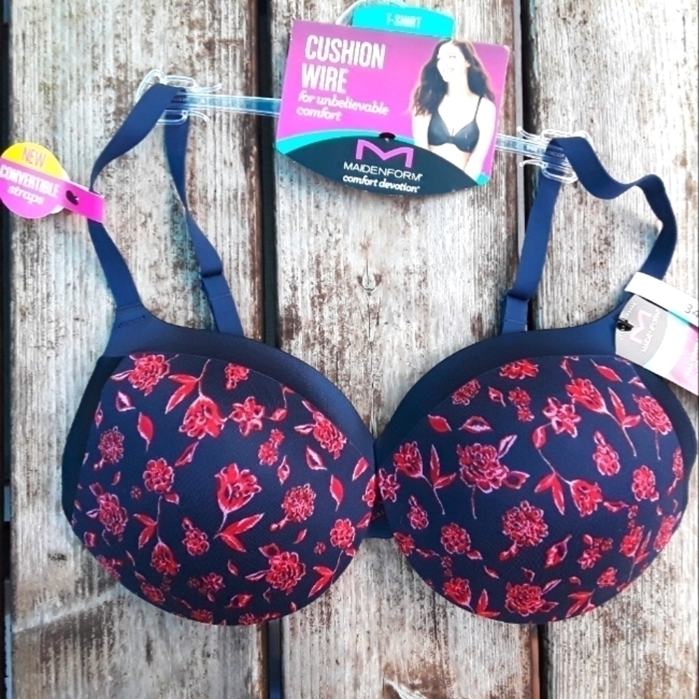 Maidenform Floral T Shirt Bra 34D